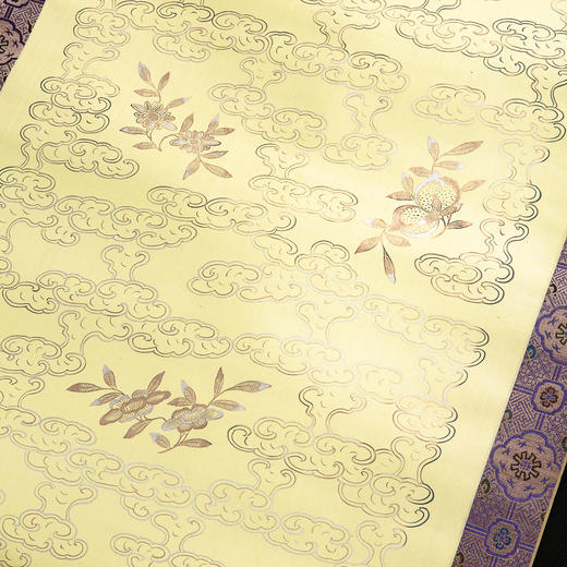 清末民国上海九华堂宝记精制“绢本描金空白画轴”（一对两幅） 商品图7