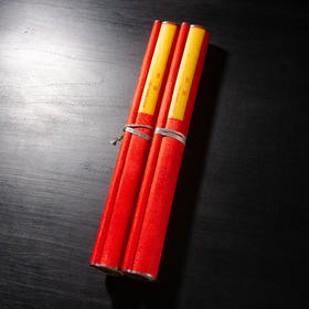 清末民国上海九华堂宝记精制“绢本描金空白画轴”（一对两幅）