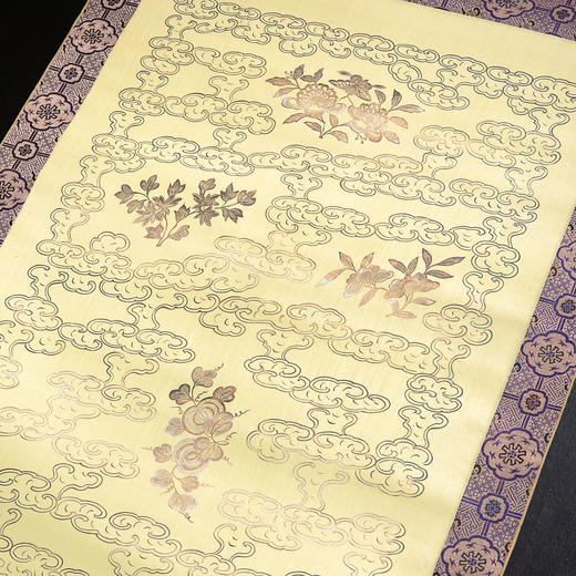 清末民国上海九华堂宝记精制“绢本描金空白画轴”（一对两幅） 商品图6