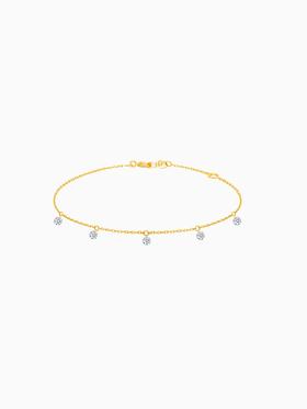 订购6周到｜La Brune et La Blonde-360°-5 Diamonds-18K黄金 0.35克拉 钻石 手链［法国设计师］