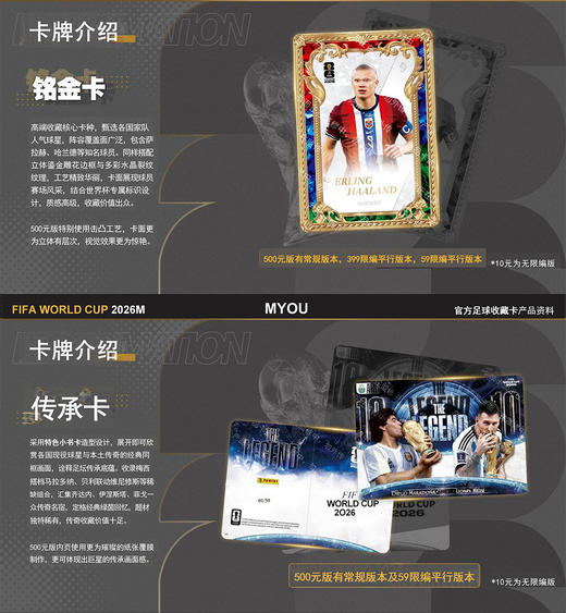 PANINI FIFA 2026 官方足球收藏卡 超凡版 世界杯官方收藏卡牌球星卡片整盒盲盒礼 商品图4