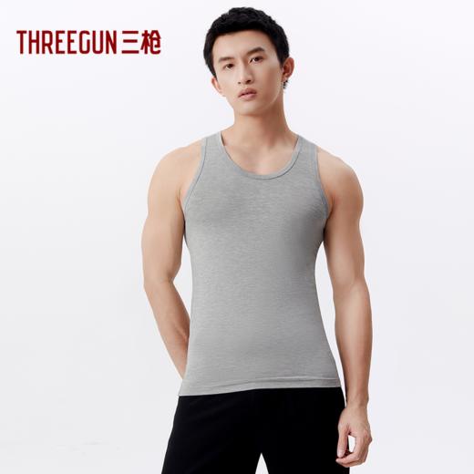 Threegun三枪 【莫代尔】圆领男士打底背心-30627A211 商品图1