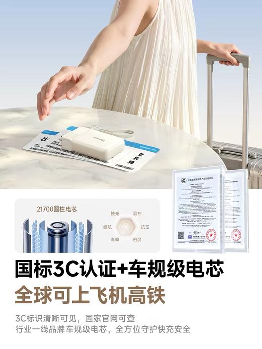 【可上飞机】倍思 EnerFill FT21 超能充三合一移动电源 自带线C版 10000mAh 45W 商品图5
