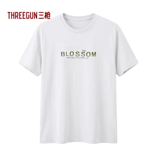 Threegun三枪 水柔棉印花圆领短袖男衫-T20013A01 商品图2