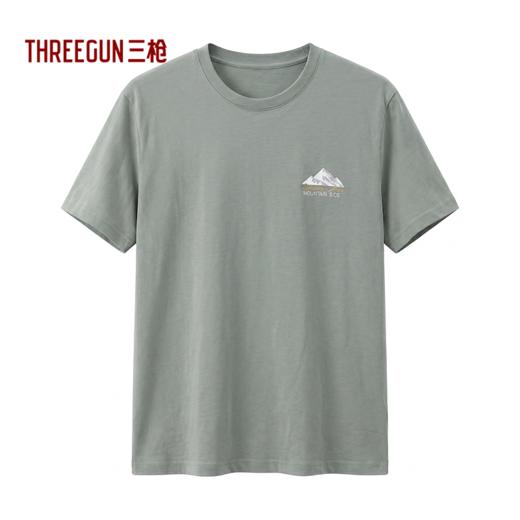 Threegun三枪 水柔棉印花圆领短袖男衫-T20013A01 商品图4