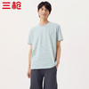 Threegun三枪 【新疆弹力棉】彩条圆领男士短袖T恤-24061A011 商品缩略图0