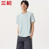 Threegun三枪 【新疆弹力棉】彩条圆领男士短袖T恤-24061A011 商品缩略图1