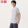 Threegun三枪 【新疆弹力棉】彩条圆领男士短袖T恤-24061A011 商品缩略图5