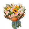 【锦程逐光】一举夺魁 新鲜鲜花花束 3朵向日葵+2朵绿毛球+其他玫瑰配花 （可备注送货时间） 商品缩略图1