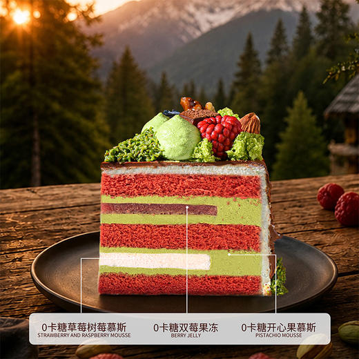 【迪拜巧克力】全网超人气迪拜风味 开心果慕斯夹心蛋糕 商品图2