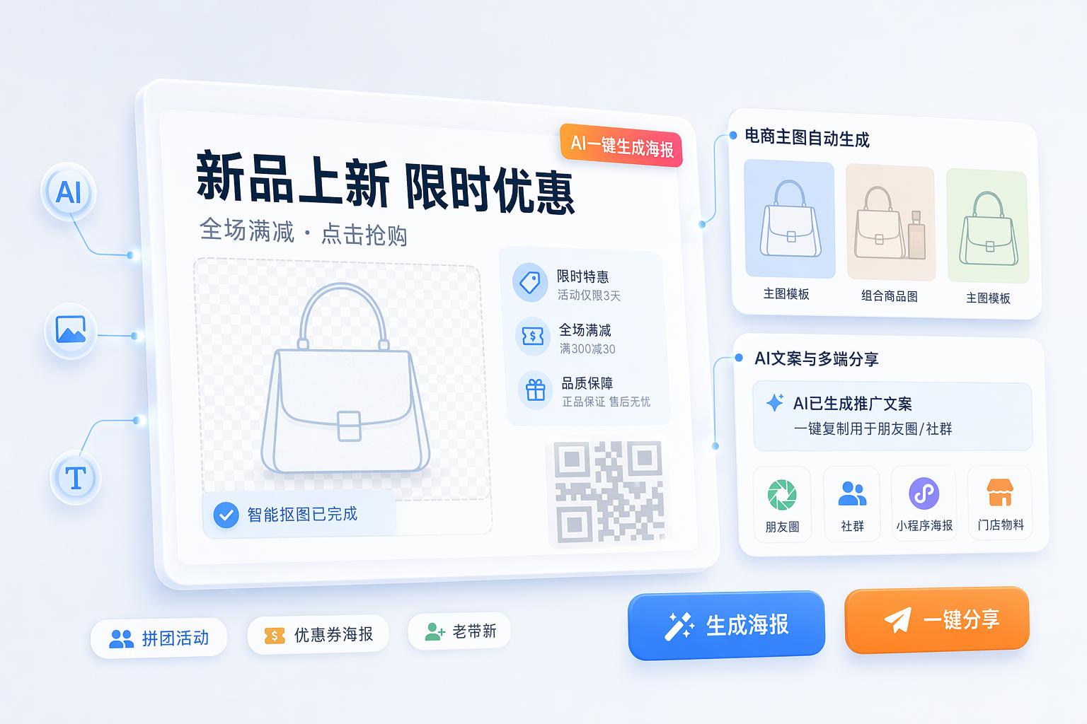 AI 图片创作 - 一键生成海报文案