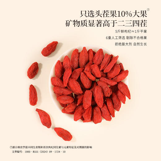 正安 宁夏枸杞 头茬大果自然干燥优质原材 眼睛目明味甘性平精力补充拒绝疲乏 泡水煲汤办公室茶饮家庭食材 枸杞250g/罐 商品图5