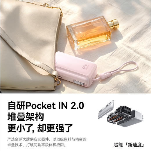 【6月上新】倍思 PicoGo AT31 超能充Pro三合一伸缩线移动电源 USB-C版 10000mAh 45/67W 商品图4
