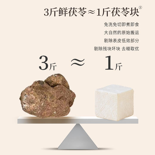 正安 云南普洱茯苓 赶跑湿气 煲汤煮茶 家庭汤料常备 夏季采挖优质原材 颗粒饱满均匀切丁 原味清香口感软糯 300g/罐 商品图6