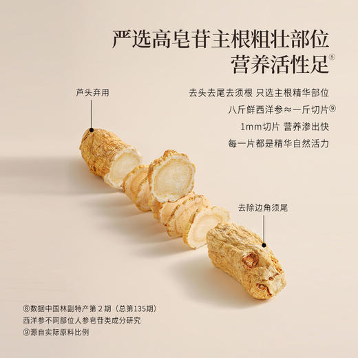 正安 加拿大进口西洋参 采挖4年老龄参低温烘干营养足 参味醇正优质原材 气盈清润小干人干驱走干燥内热 泡水煲汤商务长辈礼品 西洋参100g/罐 商品图3