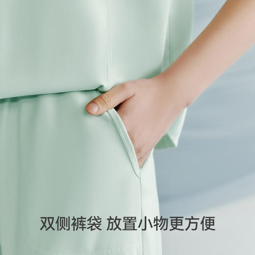 Threegun三枪 冰泉棉圆领短袖短裤女家居套-T80025D02 商品图10