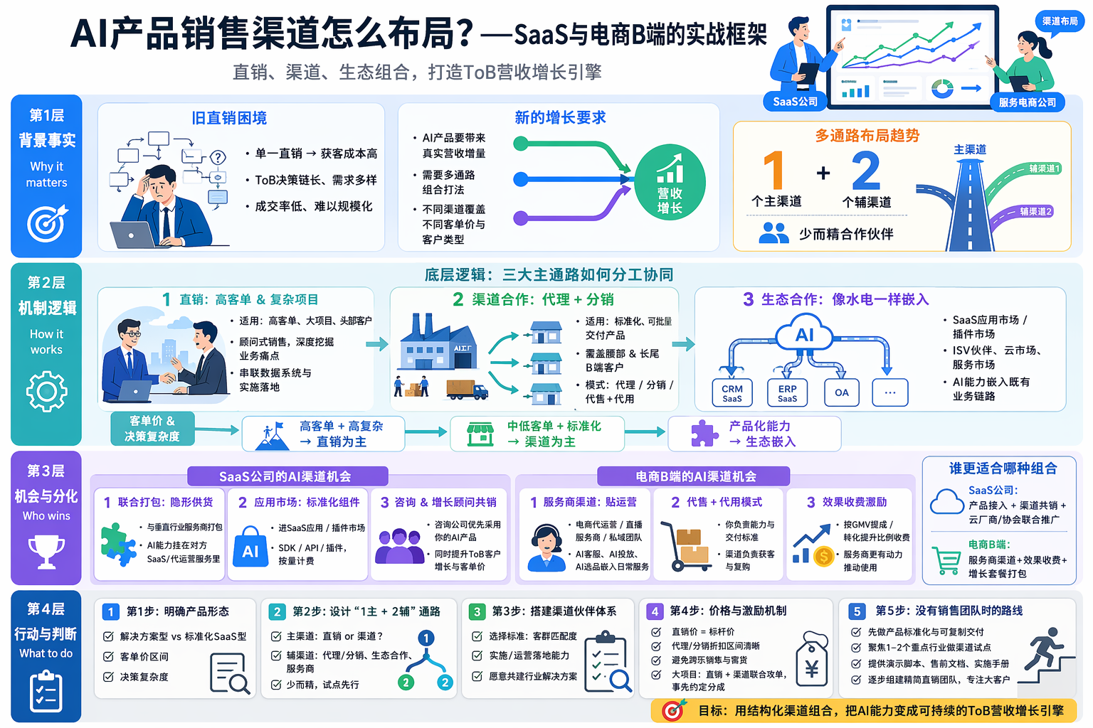 一、AI产品销售渠道应该如何布局？先搞清三类主通路  