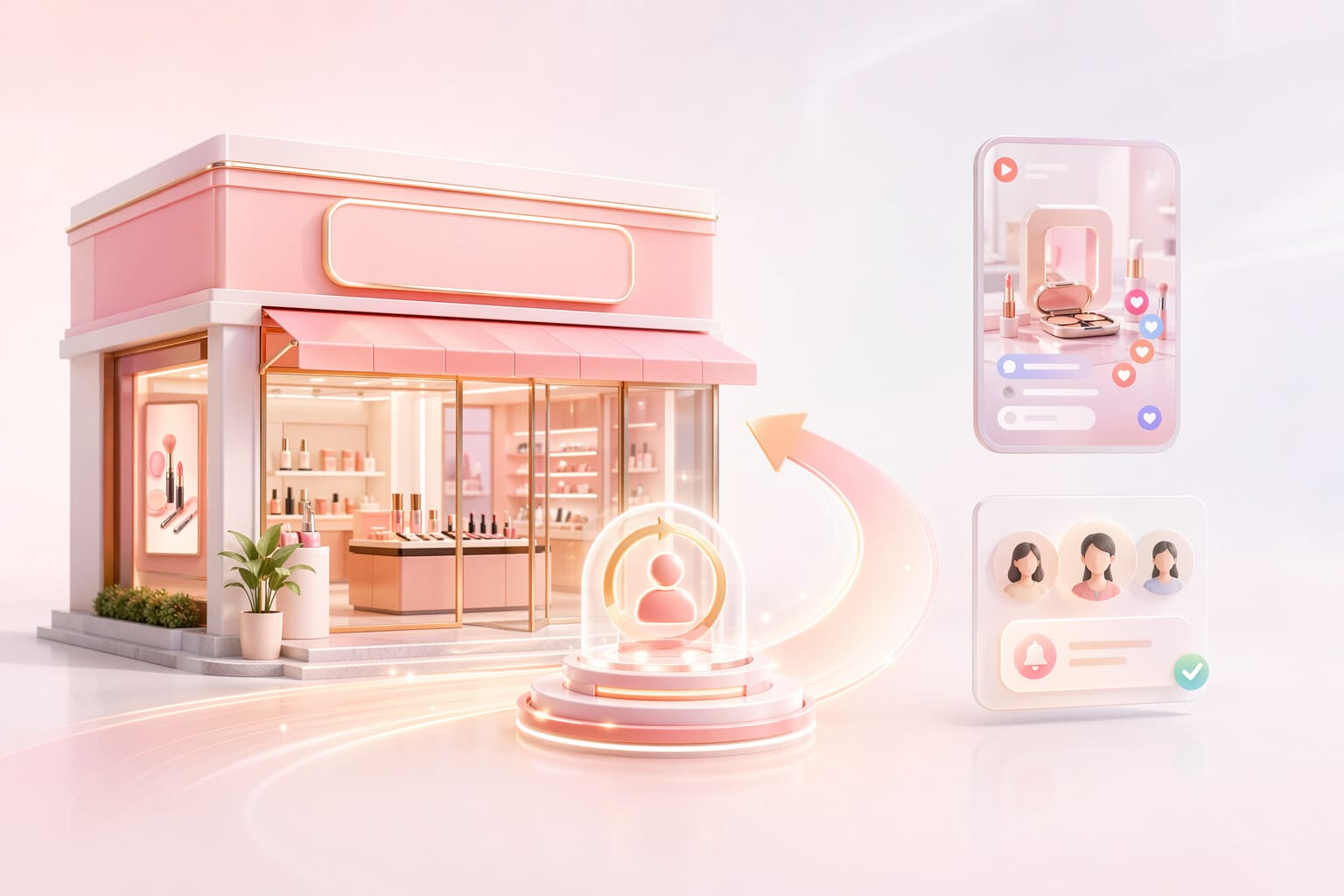 美妆门店客流分散复购低？用私域+直播+门店联动盘活老客