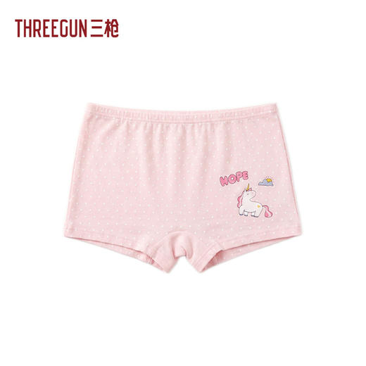 Threegun三枪 舒肤弹力棉女童平脚裤-59084B311 商品图1