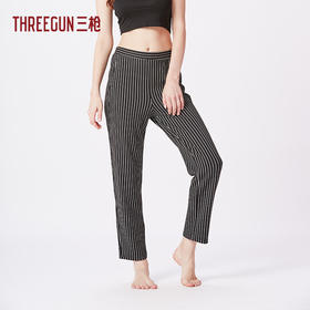 Threegun三枪 直条修身女九分裤-60634B011