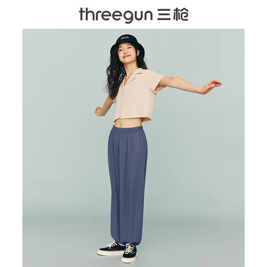 Threegun三枪 休闲时尚女士宽松灯笼裤-60976B011 商品图5