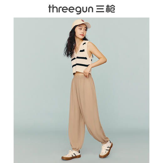 Threegun三枪 休闲时尚女士宽松灯笼裤-60976B011 商品图11