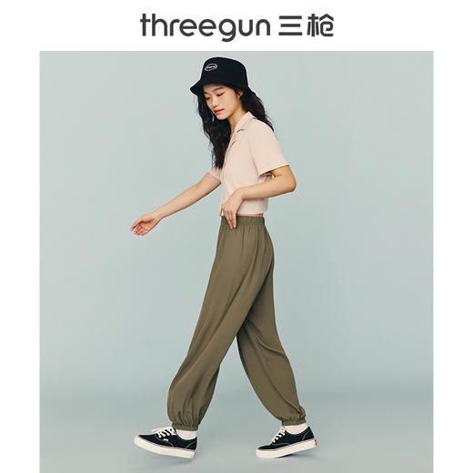 Threegun三枪 休闲时尚女士宽松灯笼裤-60976B011 商品图7