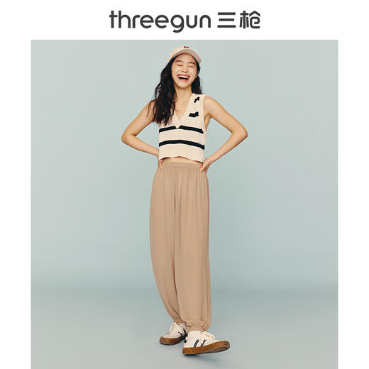 Threegun三枪 休闲时尚女士宽松灯笼裤-60976B011 商品图9