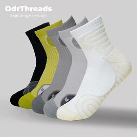 【反季清仓】OdrThreads 美利奴羊毛男女款功能袜全毛巾底云样提花中筒袜