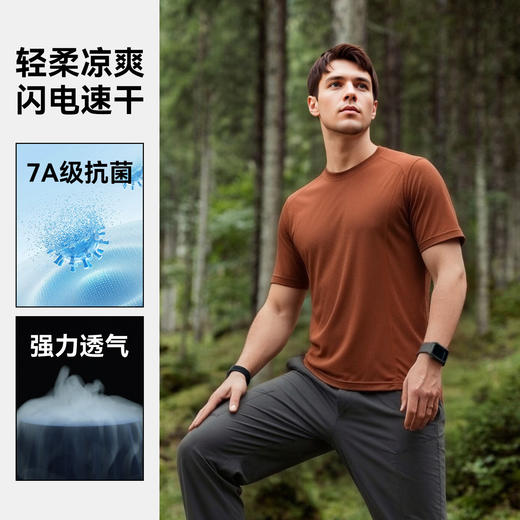 驴之户外2026春夏新速干短袖男吸湿排汗抗菌防臭运动T恤跑步上衣 商品图4