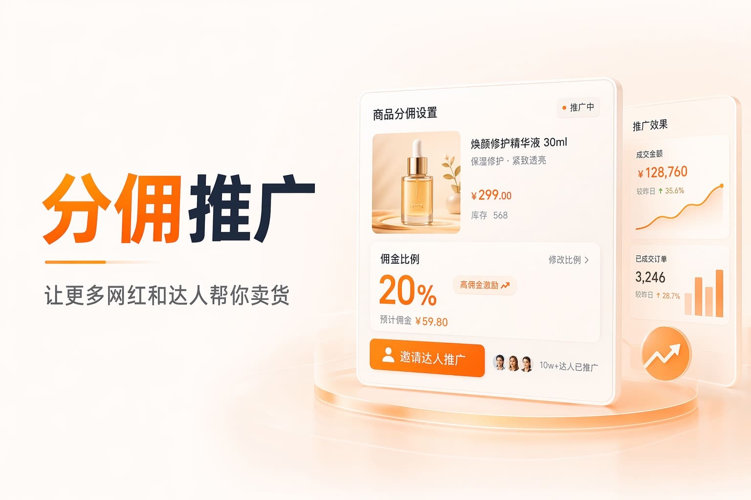 想让商品在微信快手等多平台卖得动？用分佣推广撬动更多带货达人