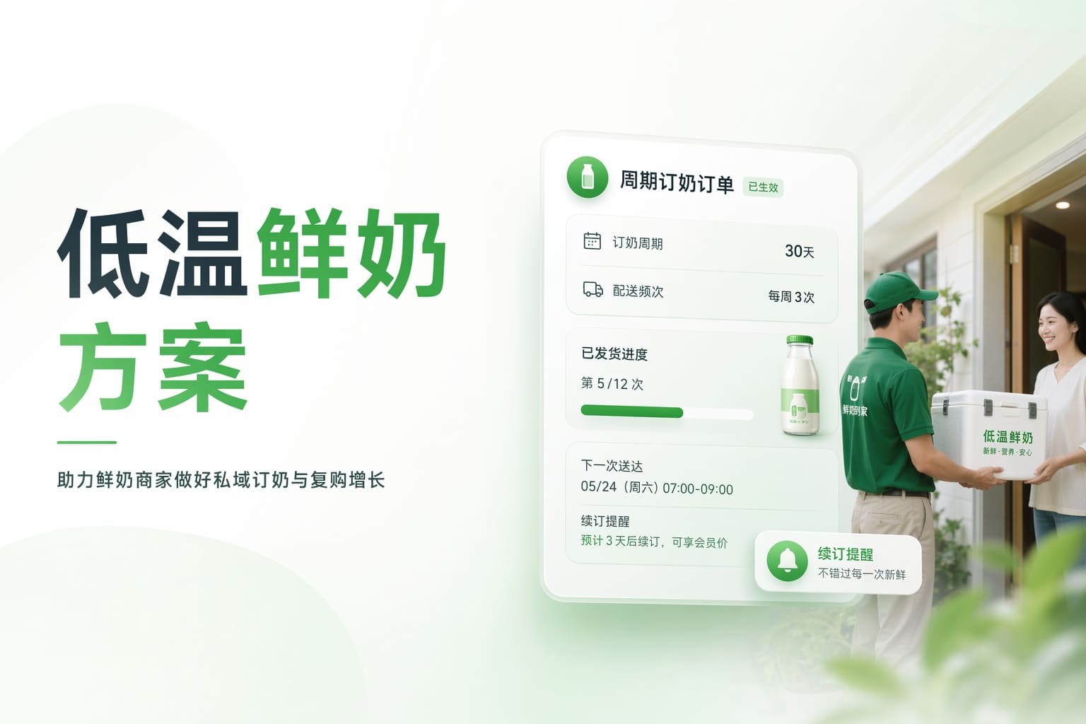 做低温鲜奶生意，新客贵老客流失快？用本地私域和订奶制提升复购