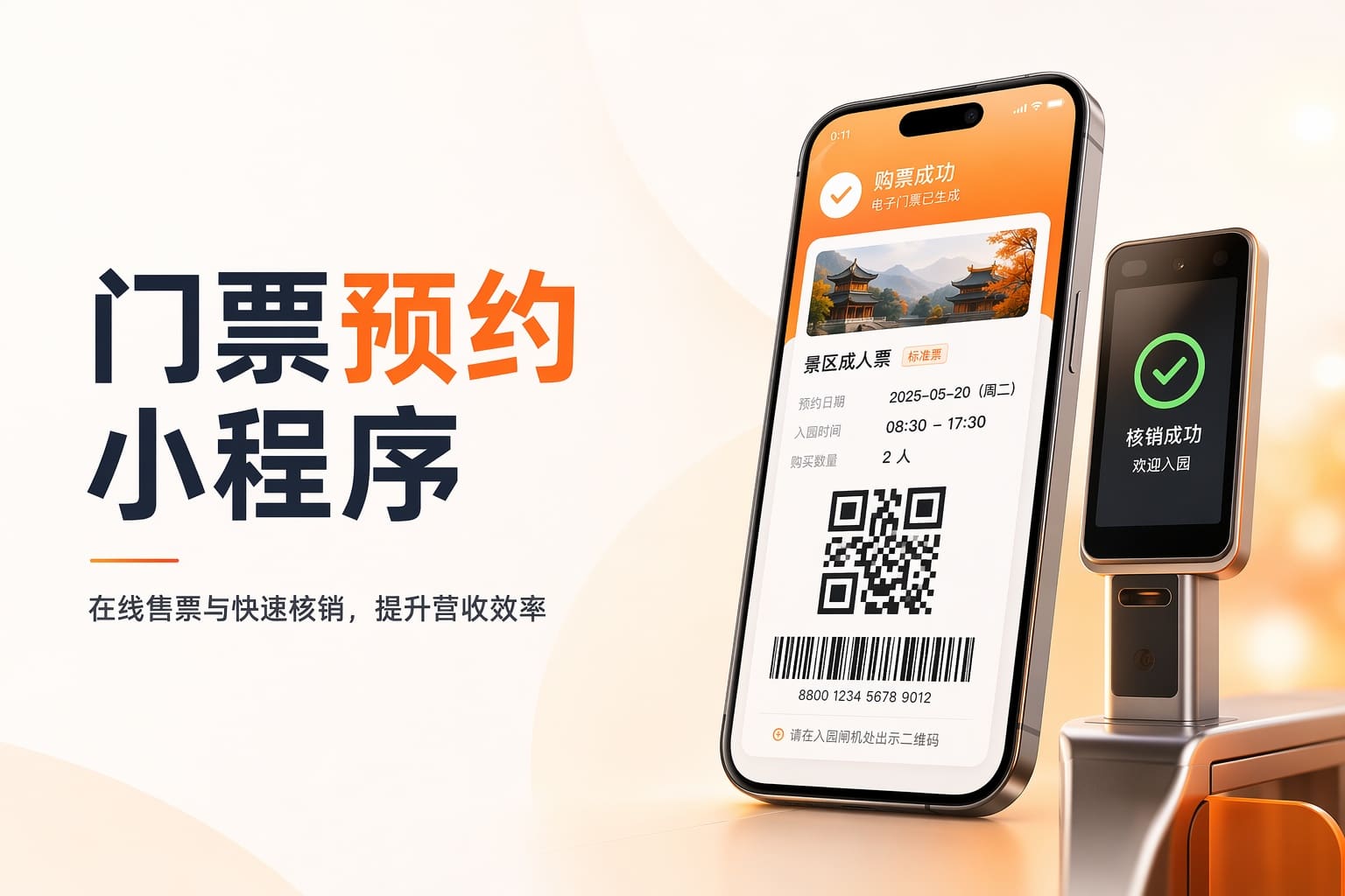 景区酒店卖门票还排长队？用预约小程序减压窗口、提升验票效率