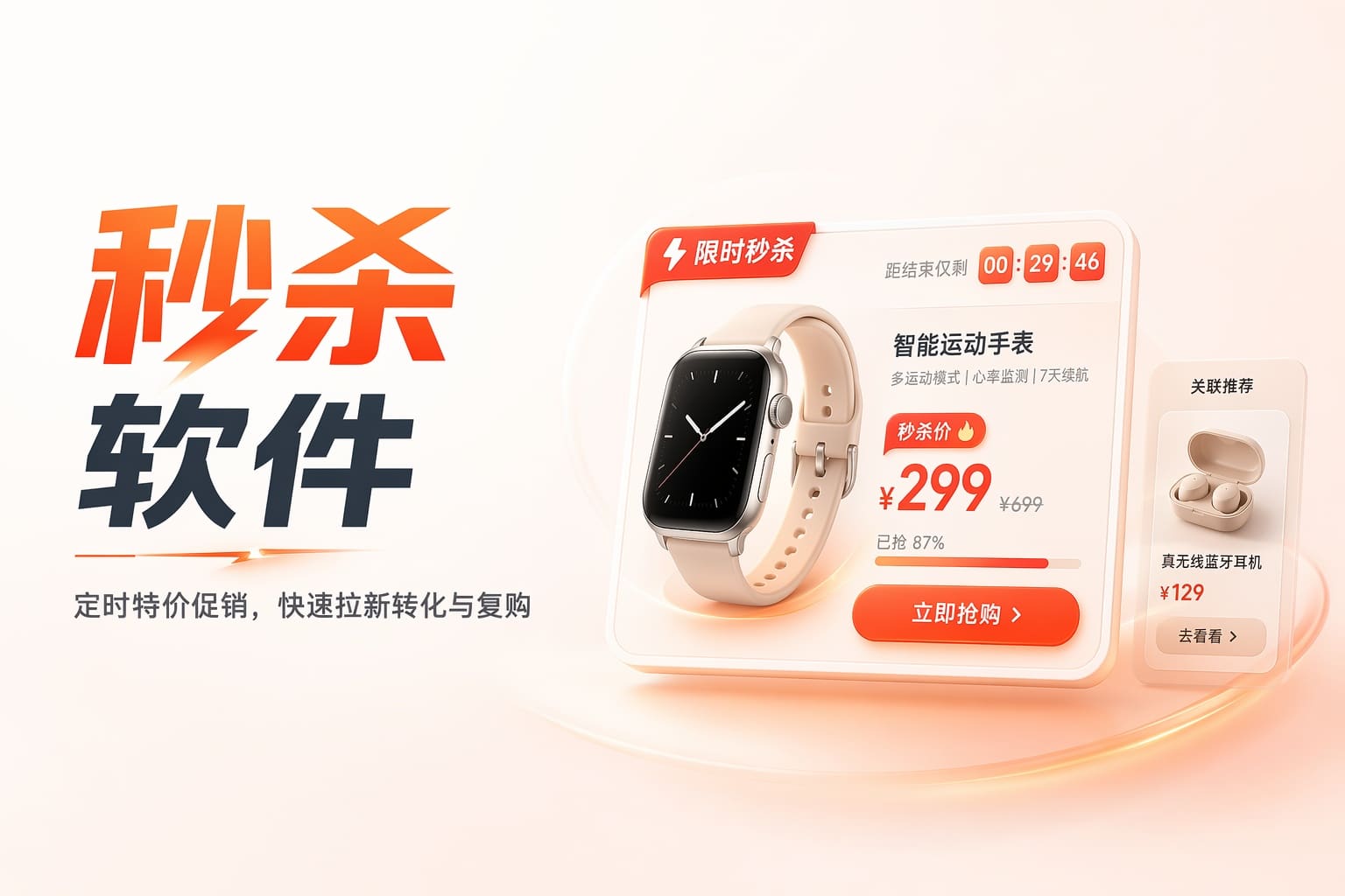 想做限时秒杀却总砍不动库存？用紧迫感带动下单和连带销售
