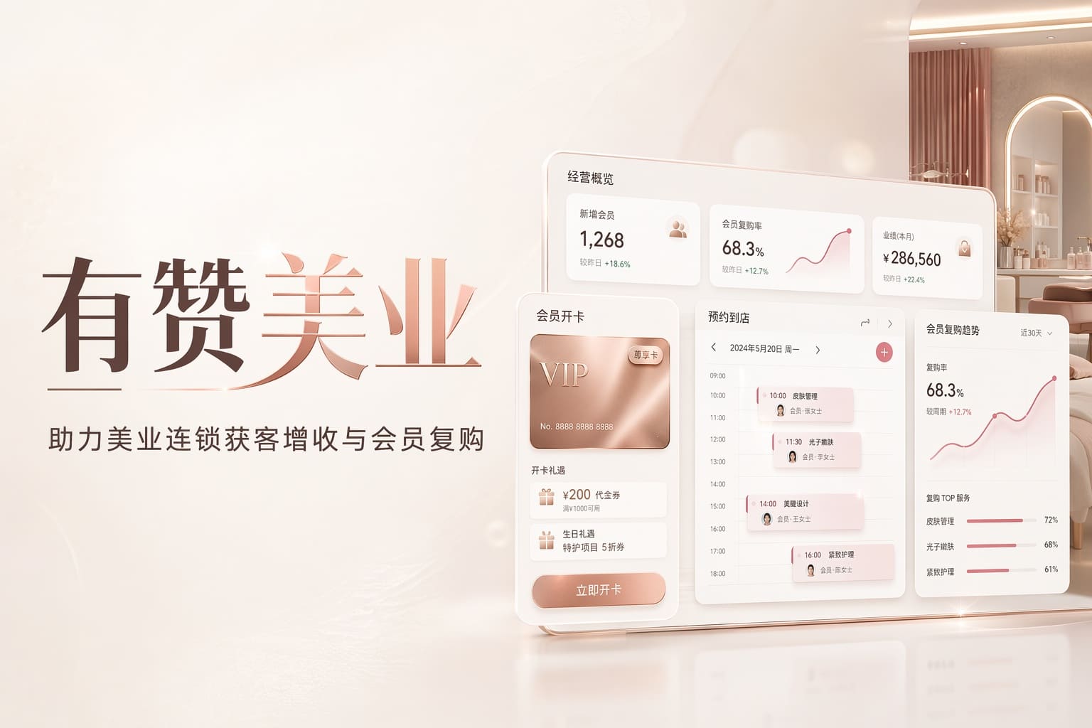 美业连锁门店不好管？用数字化把获客、会员和业绩都跑顺