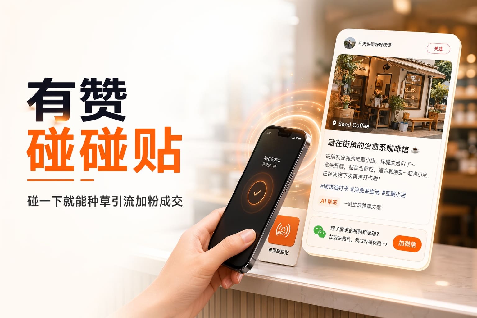线下门店客流不少却留不住？一贴碰一下带来加粉、种草和复购