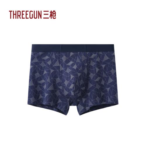 Threegun三枪 弹力棉印花无痕男平脚裤-T50063B03 商品图2