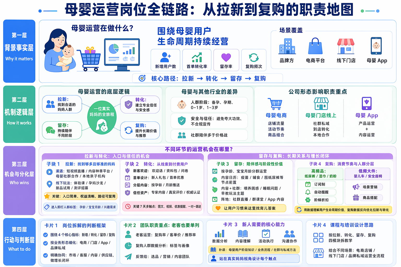 母婴运营主要做什么工作?岗位整体认知