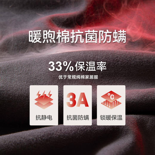 Threegun三枪 【暖煦棉】圆领男士保暖内衣套装-24315D021 商品图3