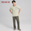 Threegun三枪 高支丝光棉圆领短袖长裤男家居套-82093D011 商品缩略图0