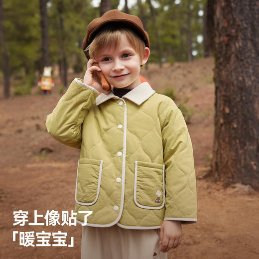 贝肽斯男童棉服秋冬装新款小宝宝保暖棉衣服儿童校服神器内搭外套 商品图4