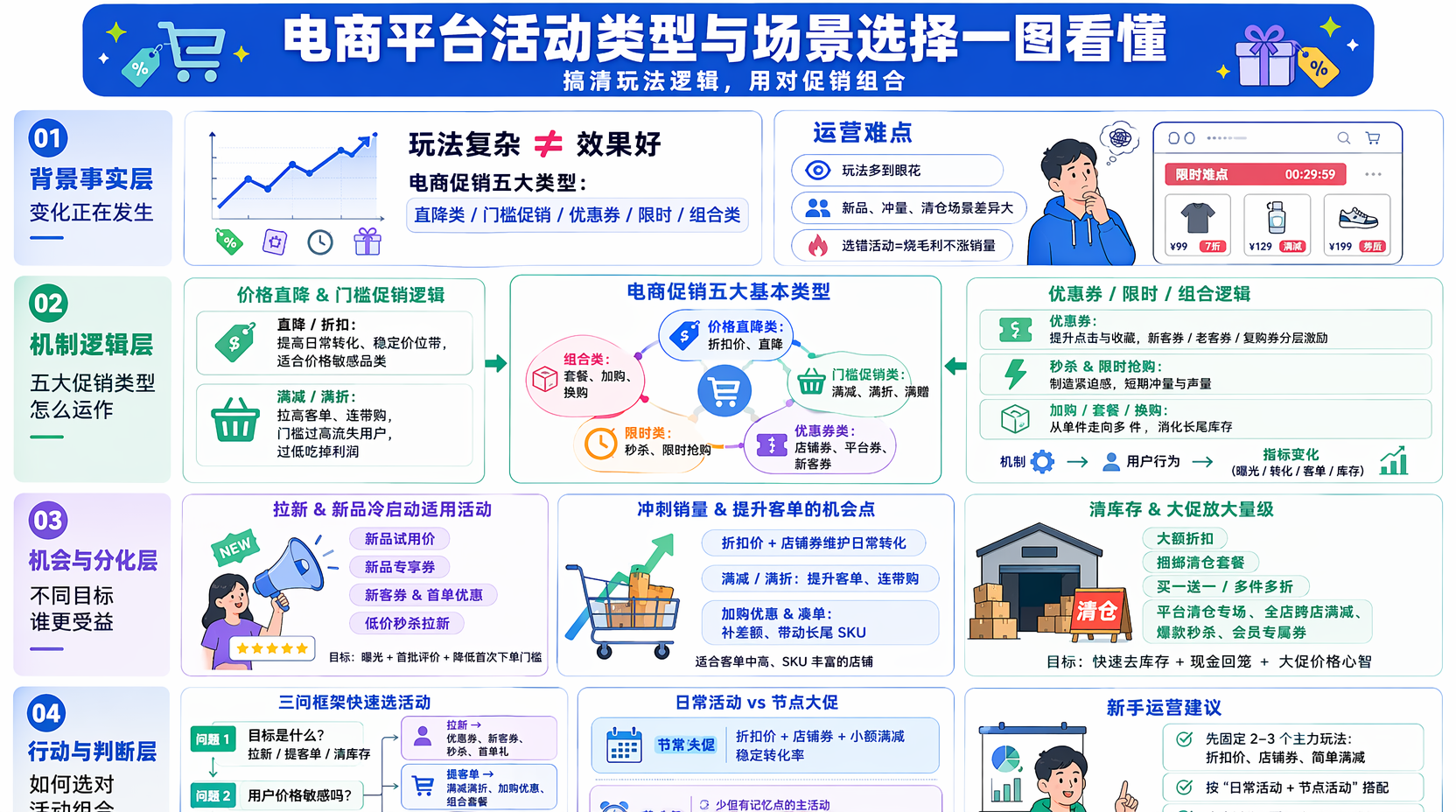 电商平台活动有哪些类型?基础促销方式先搞清