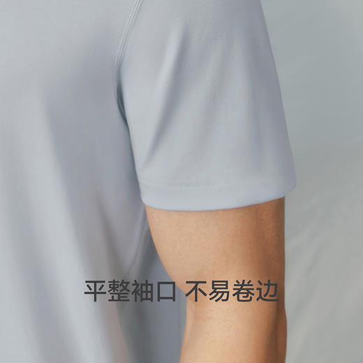 Threegun三枪 120支长绒棉V领短袖男衫-T20025A02 商品图8