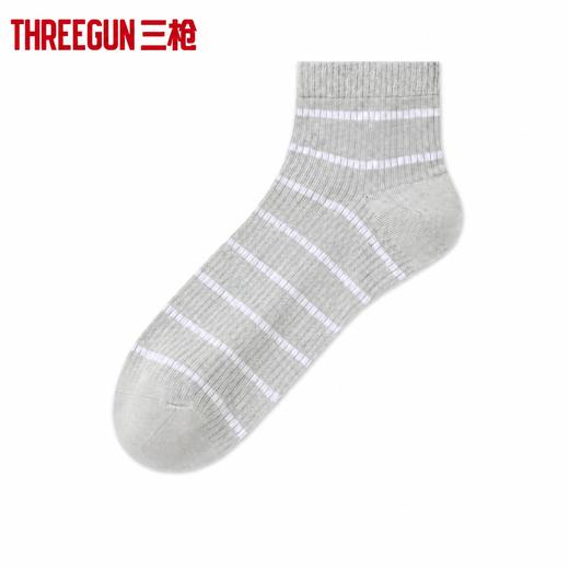 Threegun三枪 凉感条纹短筒男袜-T90087Z03 商品图0