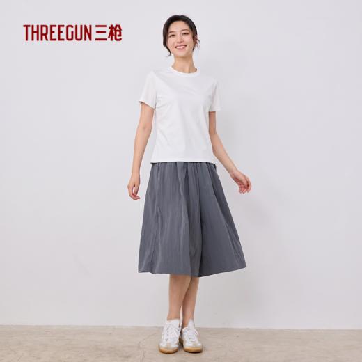 Threegun三枪 时尚阔腿八分女裙裤-T60114B01 商品图0