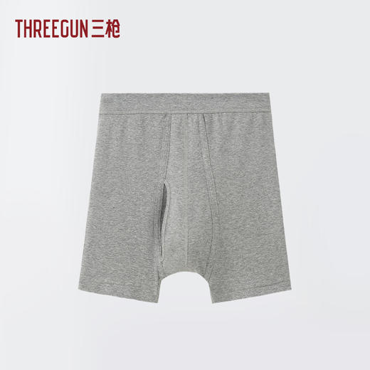 Threegun三枪 舒肤罗纹棉男平脚裤-50671B211 商品图1