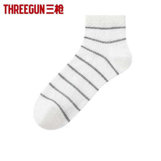 Threegun三枪 凉感条纹短筒男袜-T90087Z03 商品图2
