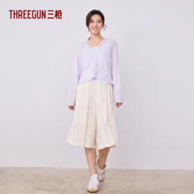 Threegun三枪 时尚阔腿八分女裙裤-T60115B01