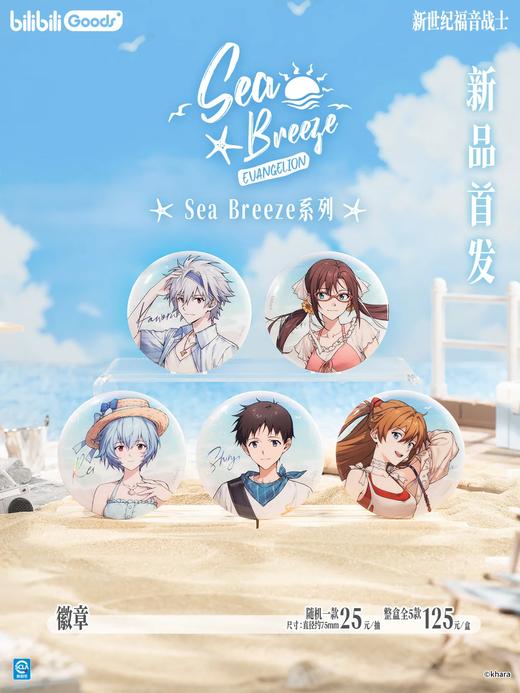 新世纪福音战士 EVA Sea Breeze 徽章 吧唧 5包/盒 国谷 商品图0