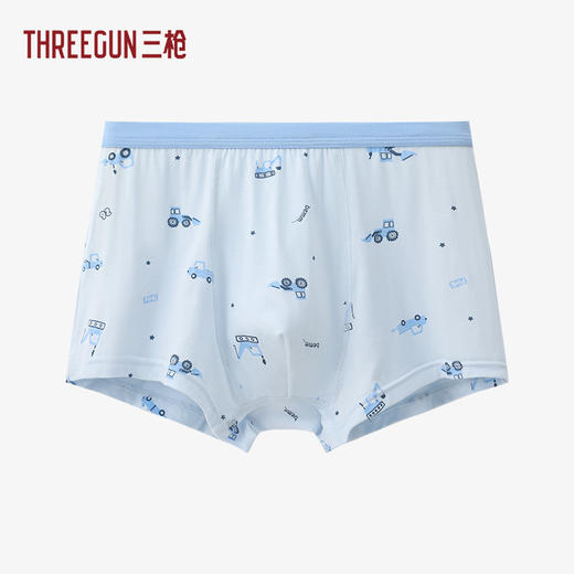 Threegun三枪 木代尔少儿男平脚裤（三枚装）-T50072B01 商品图1